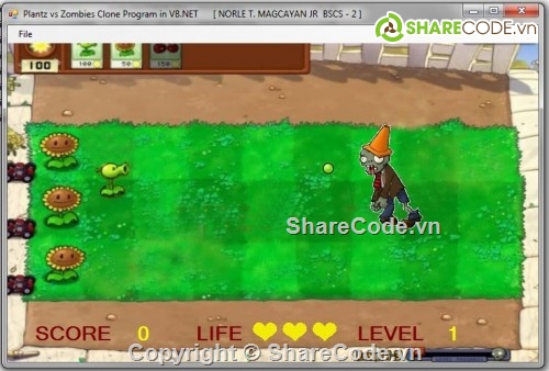 Game Plants Vs. Zombies,Game,Game VB.NET